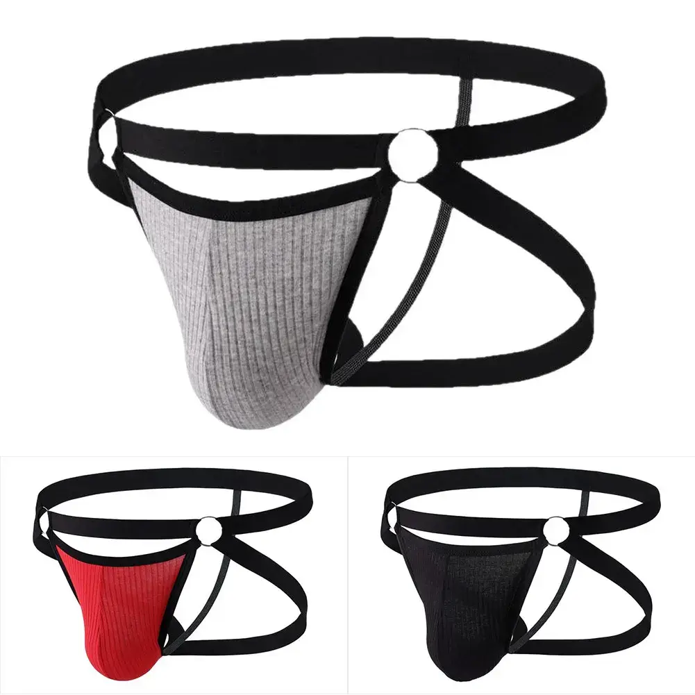 Mens Jockstrap Underwear Low Waist Breathable Athletic Supporter Jock Straps Underpants Gay Male Hollow Back Lingerie — image 5