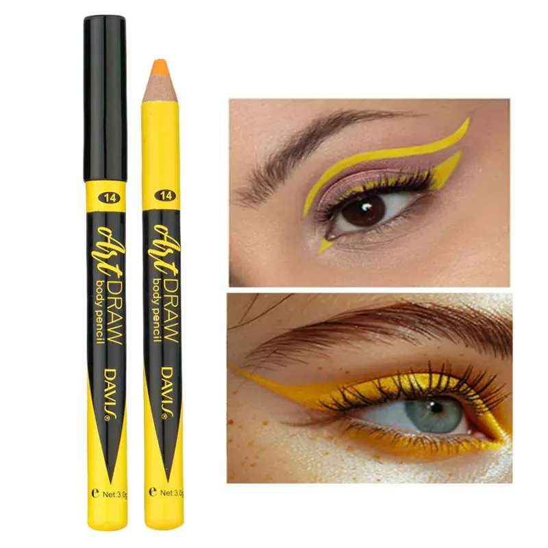 15 Color Eyeliner Lip Liner Pen Black Blue Multicolor Metallic Pearly Glitter Matte Finish Punk Smokey Style Eye Makeup Pen