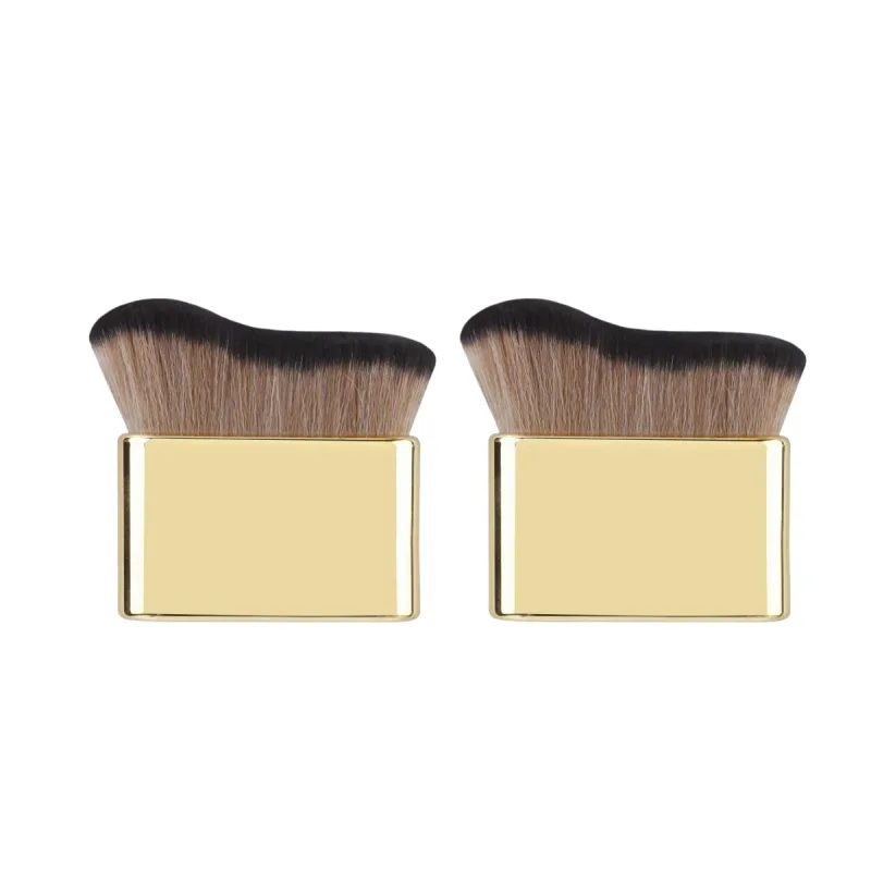 Pincel autobronzeador corporal dourado, pincéis macios de maquiagem portátil, escova autobronzeadora para base de pescoço, protetor solar, ferramentas aplicadoras de creme — image 8