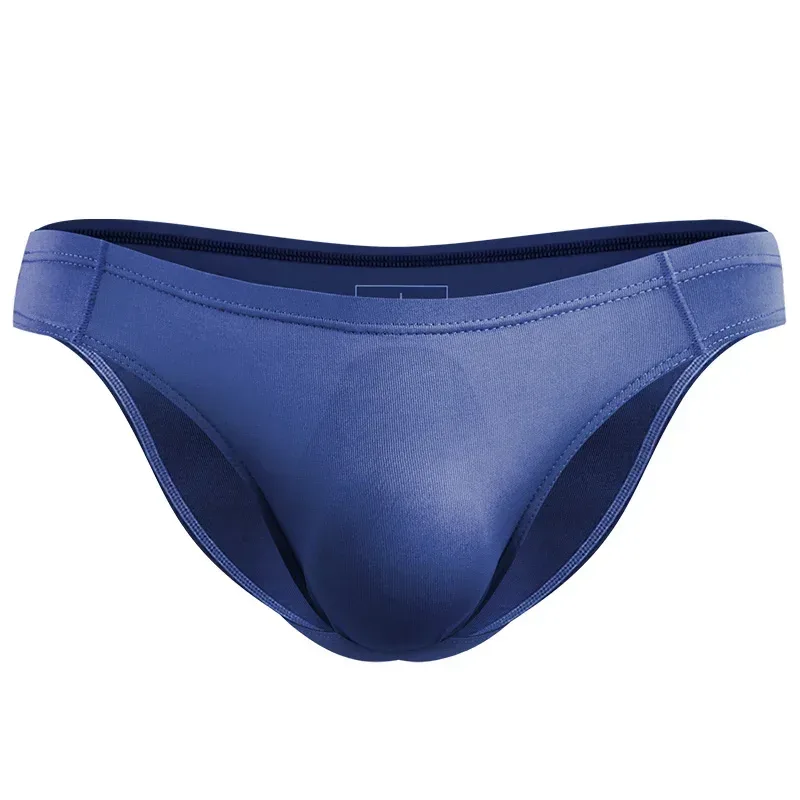 2PCS Men's Underpants Ice Silk Breathable Sexy Thin U Convex Transparent One Piece Low Waist Triangle Shorts Head — image 26