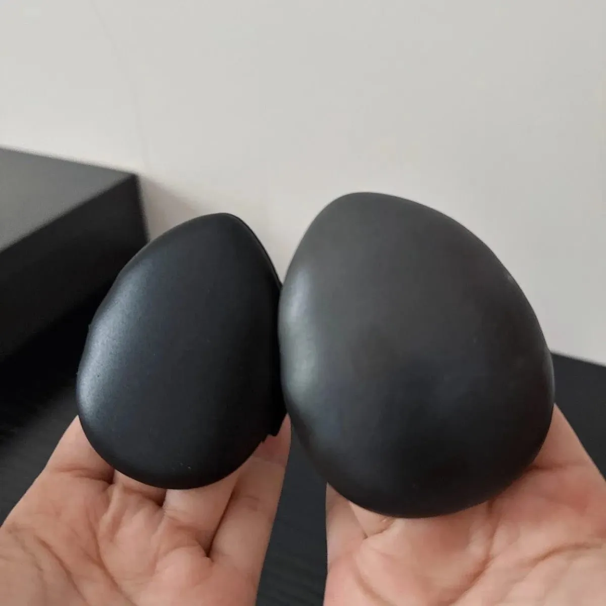 1/2 pçs não comer fundação esponja de maquiagem puff seco molhado dupla utilização almofada de ar de algodão macio superfície de couro em pó puff ferramentas de maquiagem