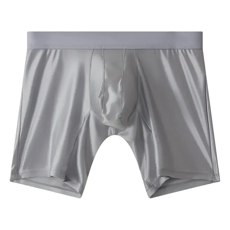 M-xxl Mens Underwear Boxers Solid U Pouch Panties For Man Extended Leg Boxer Shorts Homme Middle Waist Sports Underpants Male