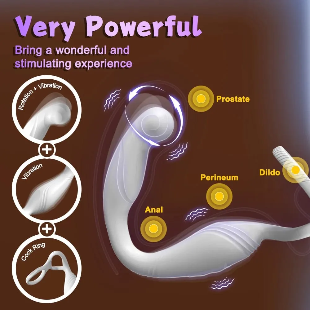 App Control Vibrator for Men Prostate Massager Dual Penis Ring Cock Rings Anal Vibrating Butt Plug Anal Sex Toy for Men — image 6