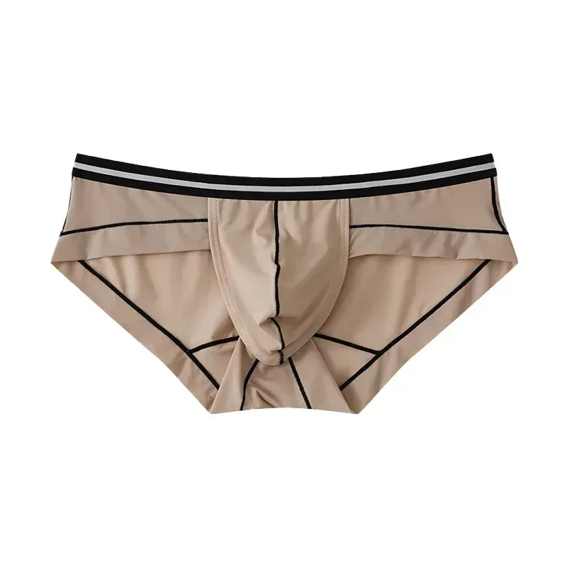Ice Silk Briefs Seamless Panties Men Bulge Pouch Underwear Male Breathable Underpants Man Sexy U Convex Pouch Bikini Lingerie — image 30