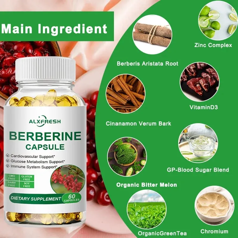 A berberin kapszulák támogatják a szájüregi gyulladást, bélfertőzést, vércukorszintet, lipid szabályozást, szív- és érrendszeri és antioxidáns hatású — image 3
