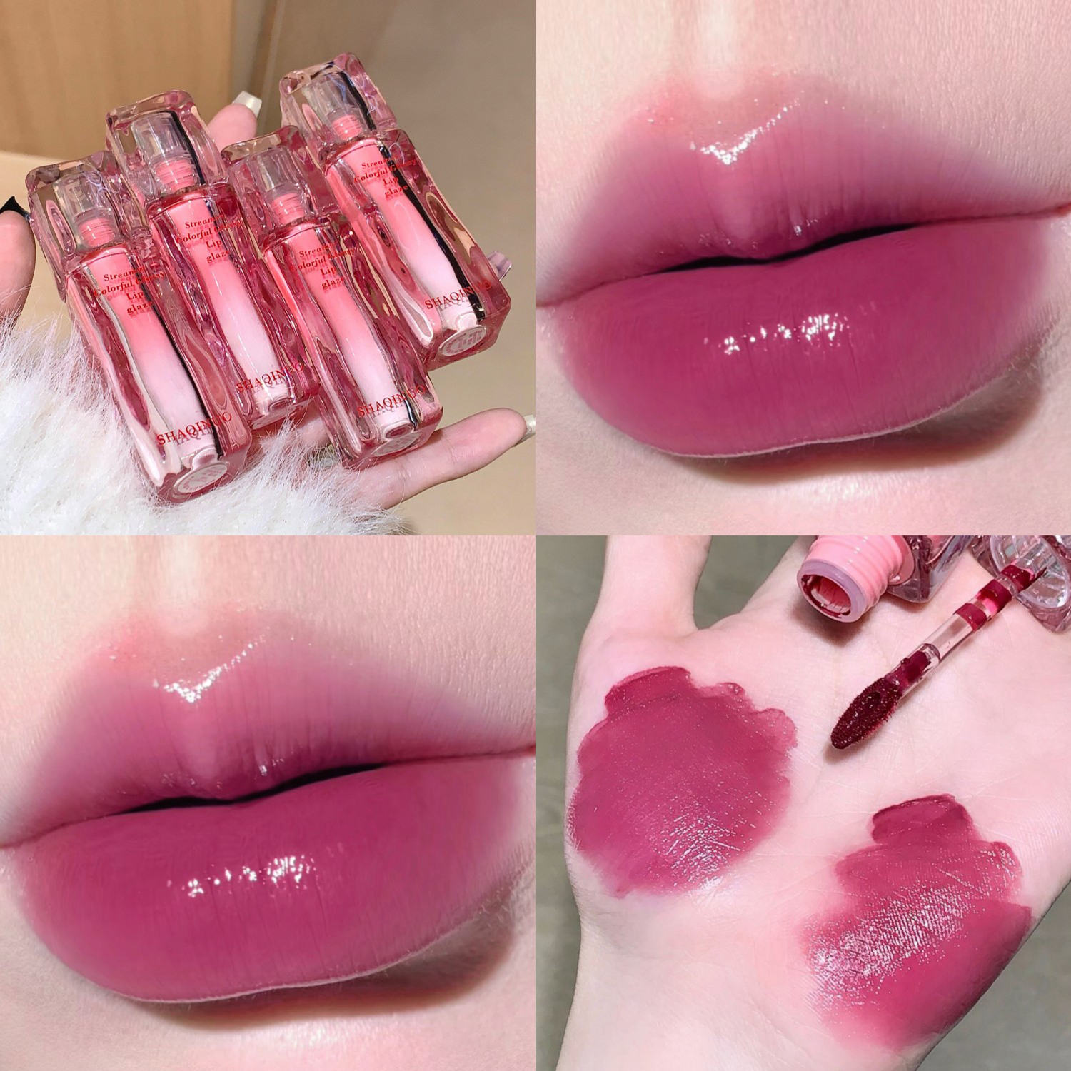 Brilho labial espelhado, hidratante, copo antiaderente, gelatina, batom líquido transparente, matiz de longa duração, óleo, maquiagem labial — image 10