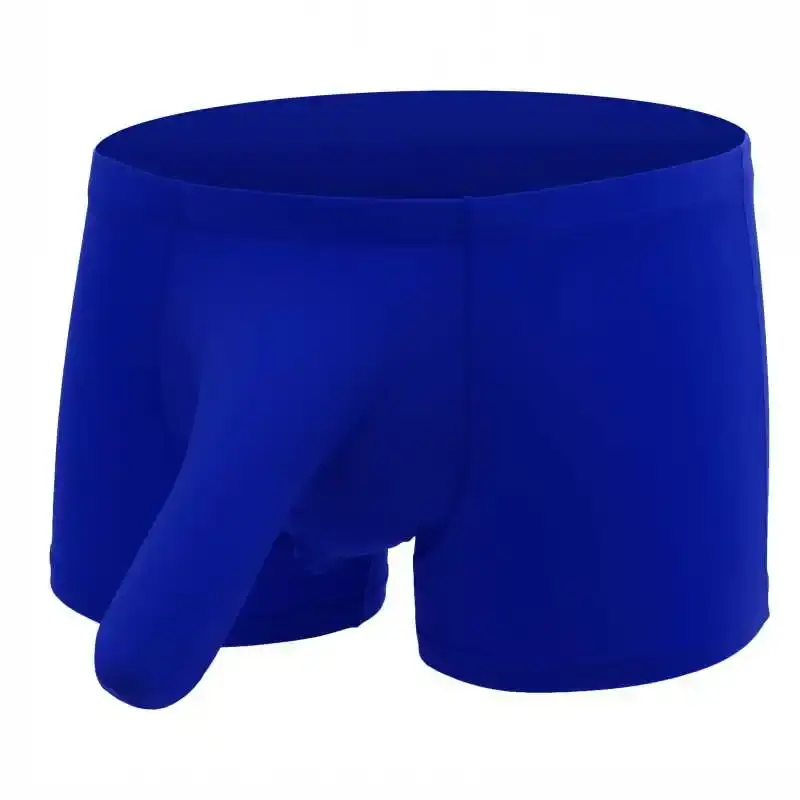 Sexy Elephant Nose Boxers Men's Transparent Bulge Penis Pouch Gay Underwear Men Ultra-thin Ice Silk Panties Fetish Boxershorts — image 10