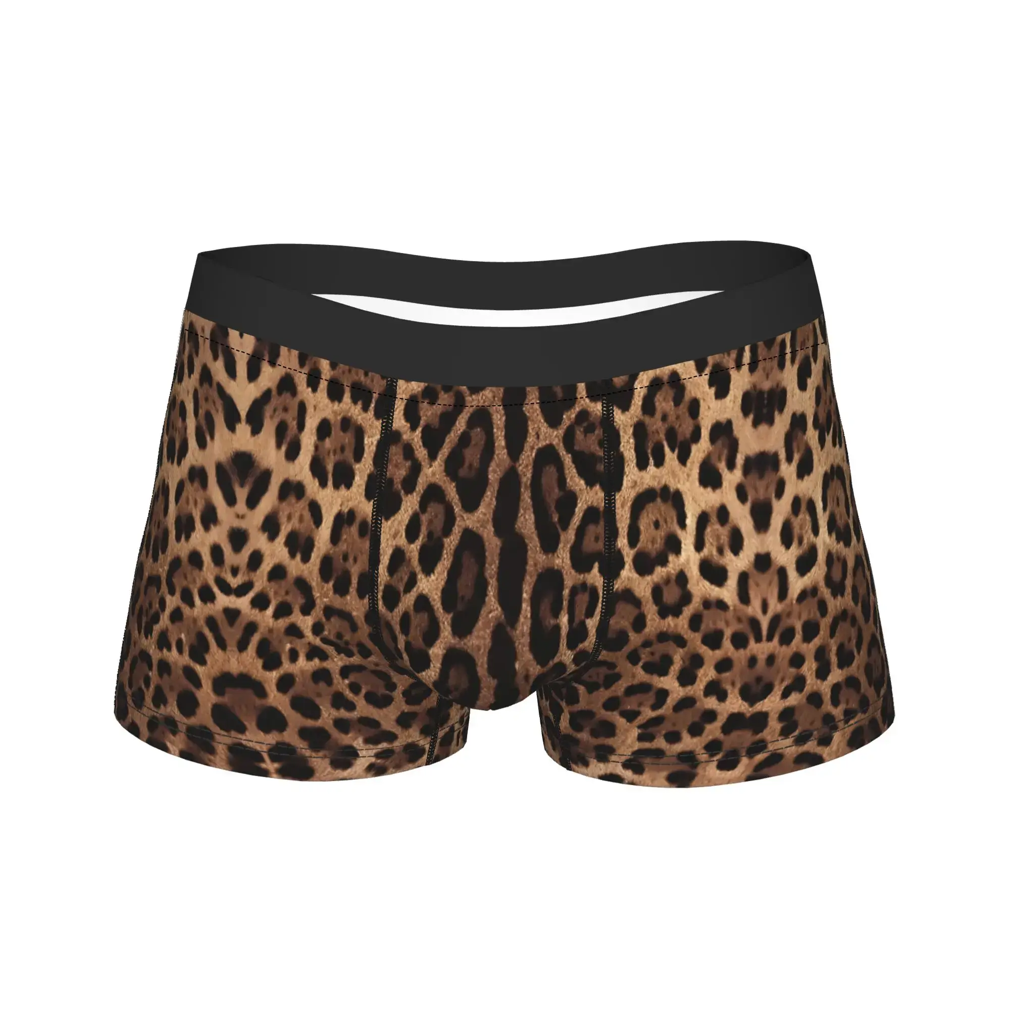 Leopard Print Skin Leopard Print Underpants Breathbale Panties Man Underwear Print Shorts Boxer Briefs — image 6