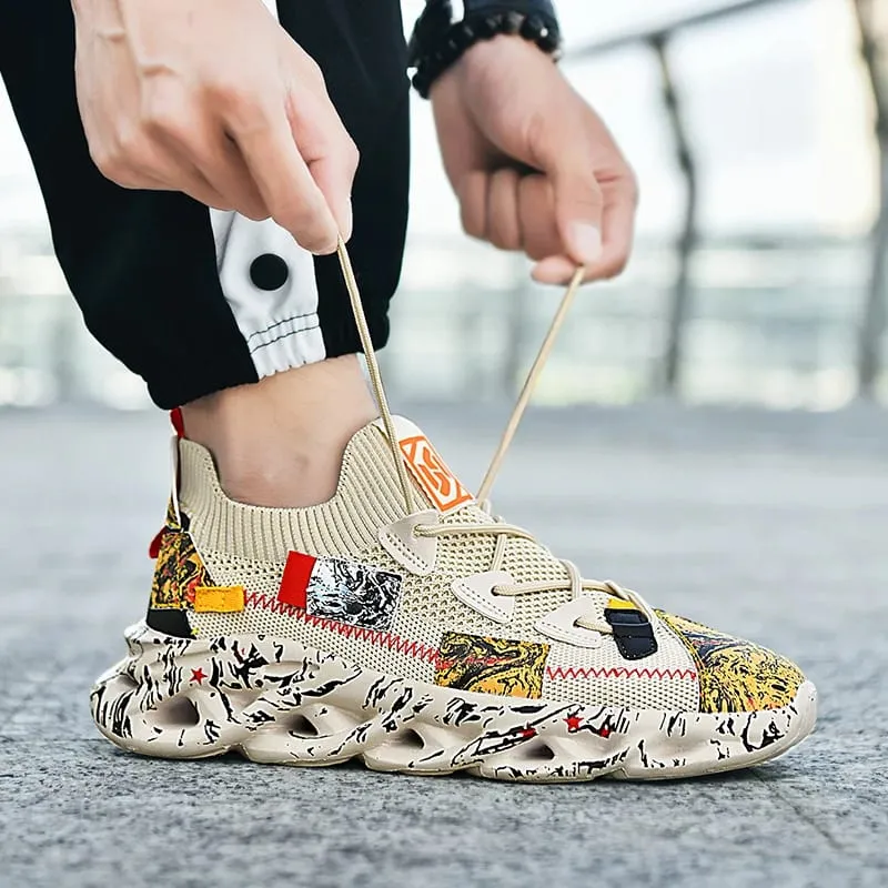 Men's Casual Sneakers Breathable Luxury Trainer Race Shoes Fashion Loafers Running Shoes for Male — image 6