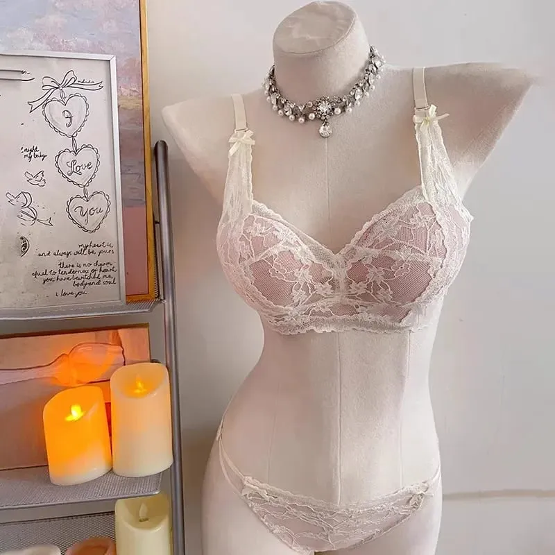セクシーなBANERDANNI Halter Lace Bra Bow Μαλακό δαντέλα ύφασμα με επένδυση Push Up Wireless Soft Innerwear Εσώρουχα Μικρό μπούστο Όλη την ημέρα άνεση — image 3