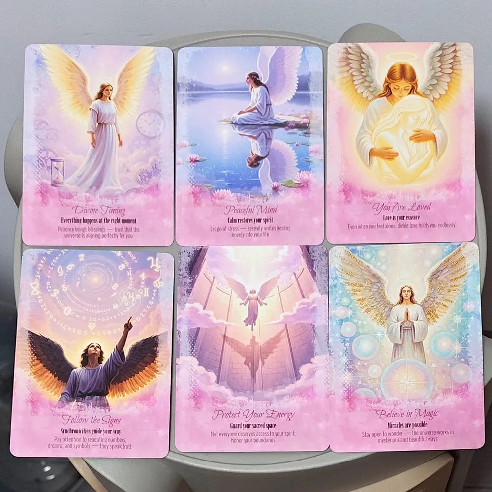 Angels Guidance Oracle Deck - 44 Cards with Guidebook Inspiration Divination Cards in Tin Box for Spiritual Growth — image 6