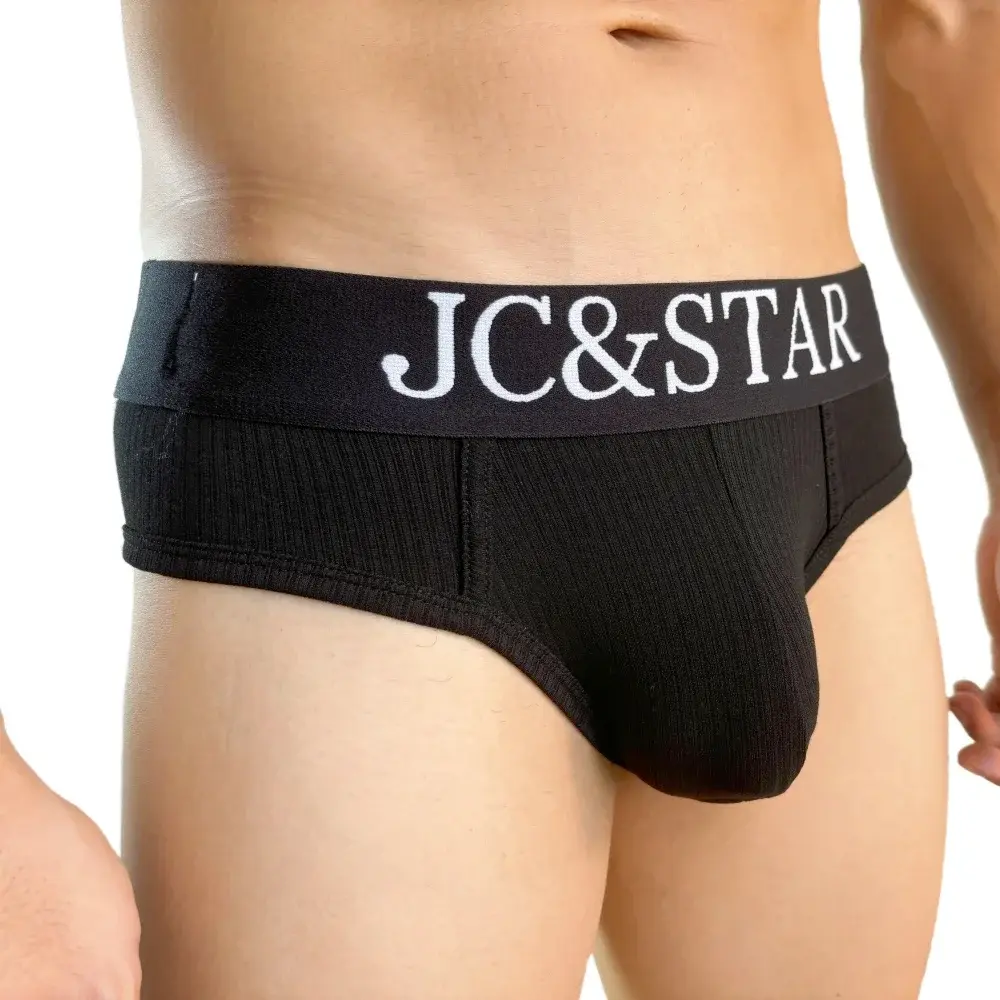 Athletic High Cut Design Sexy Man's Underwear Briefs Underpants Ribbed Cotton Sports Comfort Men Bikini Slip Men's Tanga Briefs — image 7
