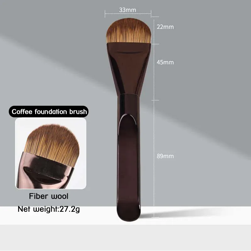 1 pçs ultra fino fundação escova em forma de língua sem emenda corretivo cabeça plana macio ferramentas de beleza do cabelo pincéis de maquiagem máscara escova