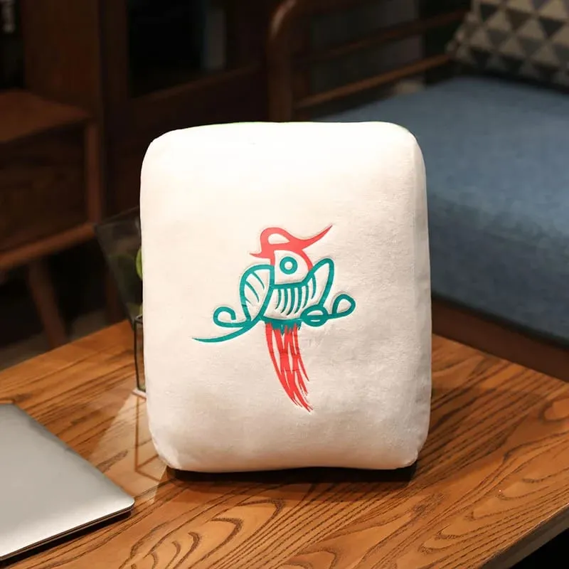 New 1pc Creative Mahjong Pillow Cushion Chinese Plush Toy Car Chair Backrest Mahjong Dice Funny Nap Pillow Sofa Home Decor Gift — image 22
