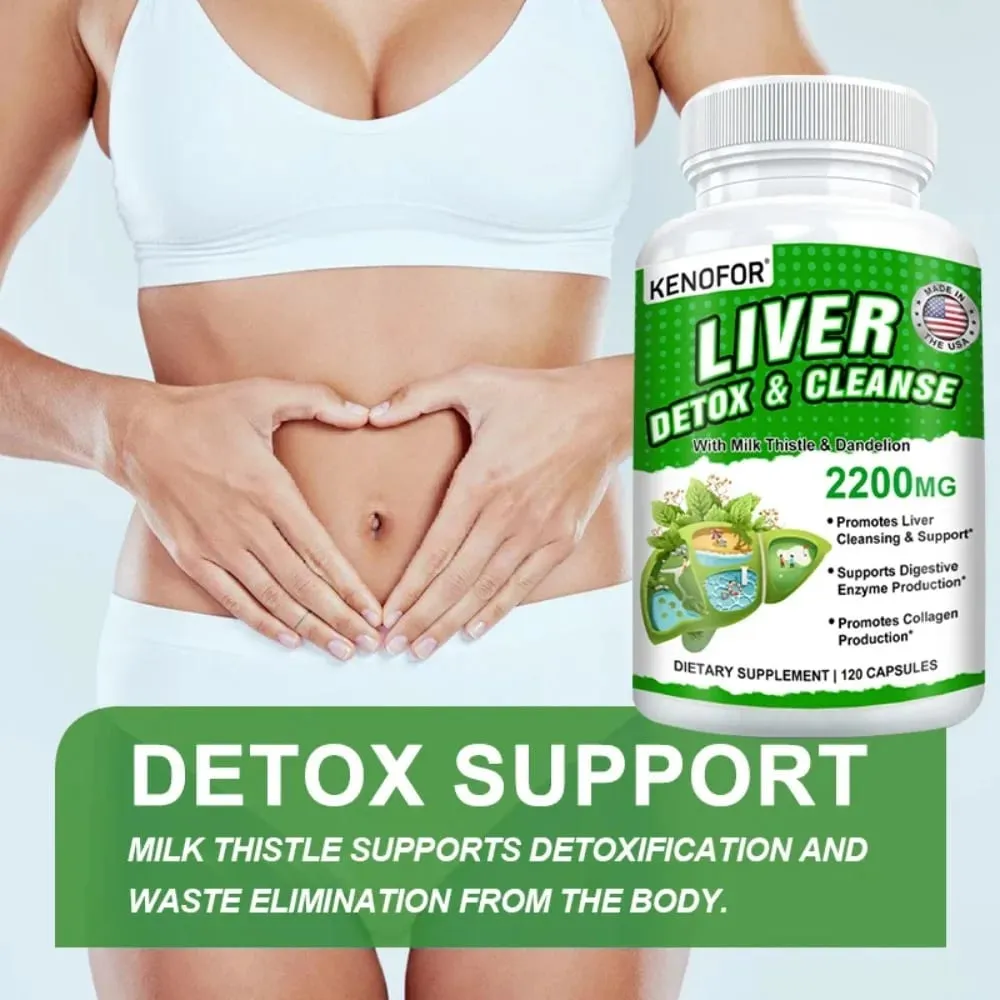 Milk Thistle with Dandelion Root-Silymarin-Antioxidant Liver & Kidney Health Support Supplement - Vegan Non-GMO Gluten Free