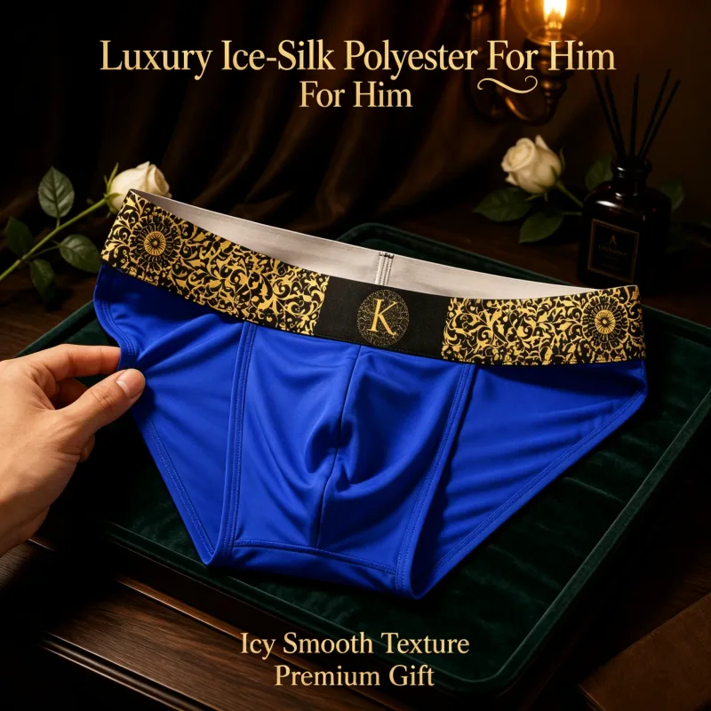 Slip bikini da uomo a sgambatura alta Vintage ornato festivo Nero‑Oro Elastico in vita elasticizzato Intimo evaporante Data Anniversario — image 2