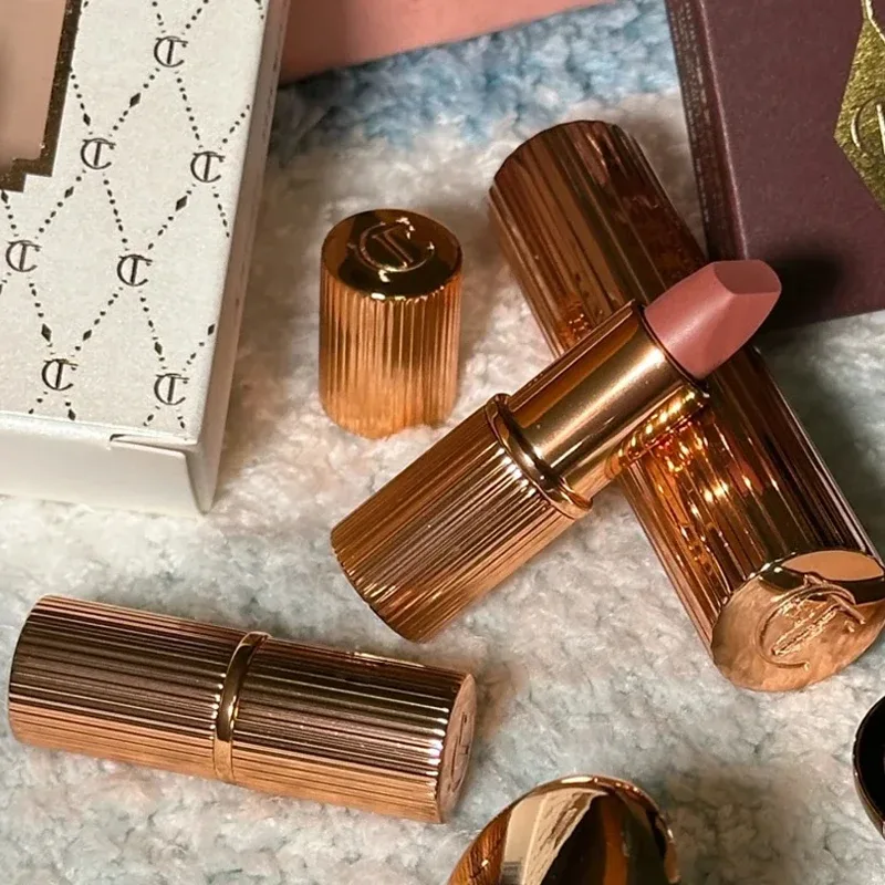 Charlotte Tilbury Four Color Palette Pillow Talk Eraggera Eyes Small Gold Tube Lipstick Easy To Apply Makeup Portable Cosmetics