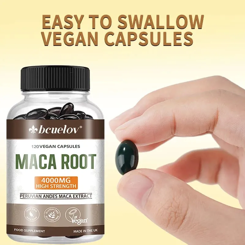 Organic Maca Root 4000mg Per Serving Natural Energy Supplement Peruvian Maca for Men & Women Non-GMO Gluten-Free