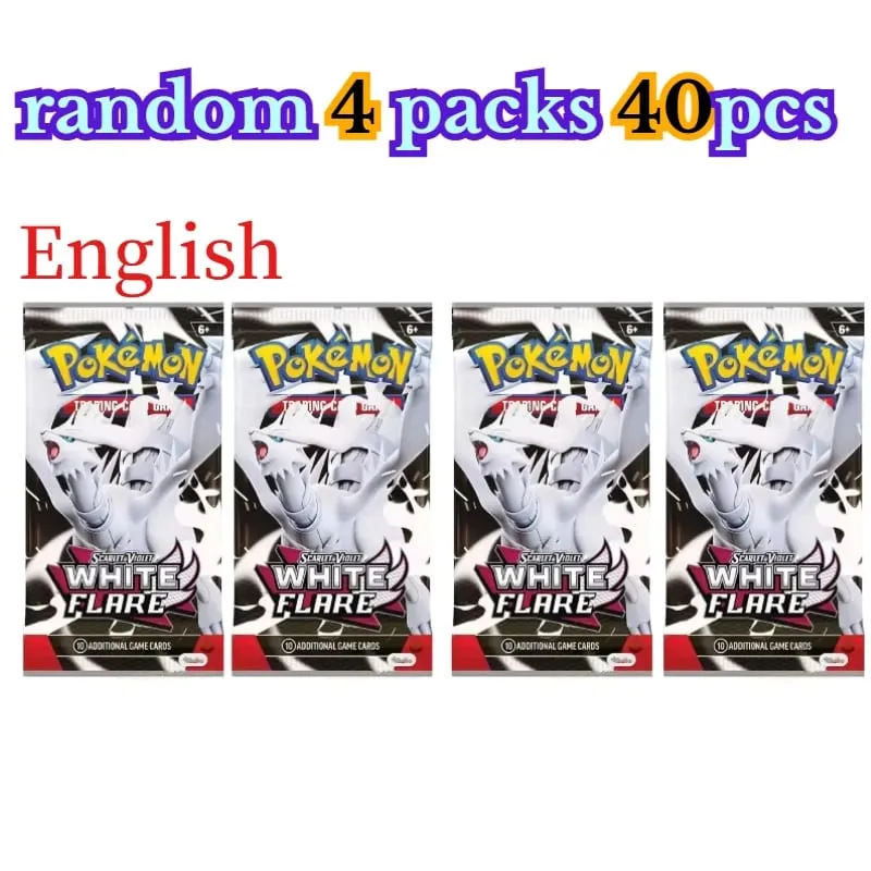 διασκέδαση 40 τεμάχια Pokemon Card Pack 4 Sets Sun Moon Violet 151 Αγγλικές κάρτες συναλλαγών Συλλεκτικά παιχνίδια Halloween Gift Fantasy Sci Fi — image 17