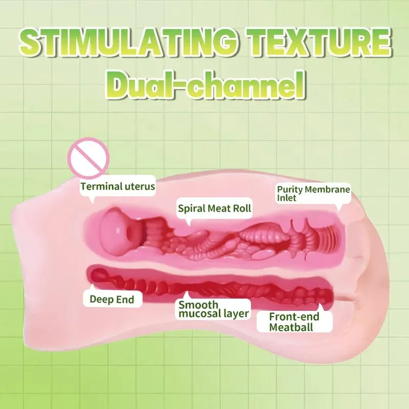 Japanese Anime-Style Asuka Dual-Channel Male Masturbator Adult Sex Toy Soft Comfortable Quiet and Private (18+). Pocket Pus