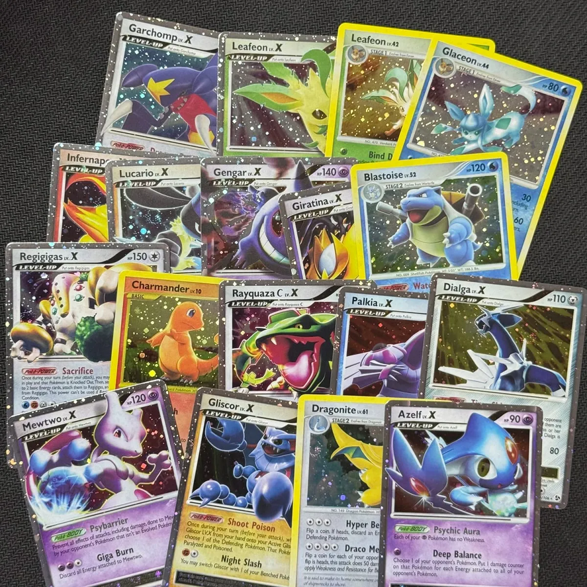 כרטיסי פרוקסי Dragonite Legends Awakened Charmander Stormfront Gengar LV.X Rayquaza C Leafeon Majestic Dawn Blastoise Holo — image 2