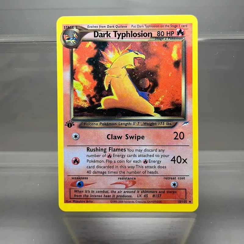 Neo Destiny Charizard PTCG Single Collection Card 1st Edition 1996 Tyranitar Gengar Card PKM Proxy Cards Toys Gifts — image 4