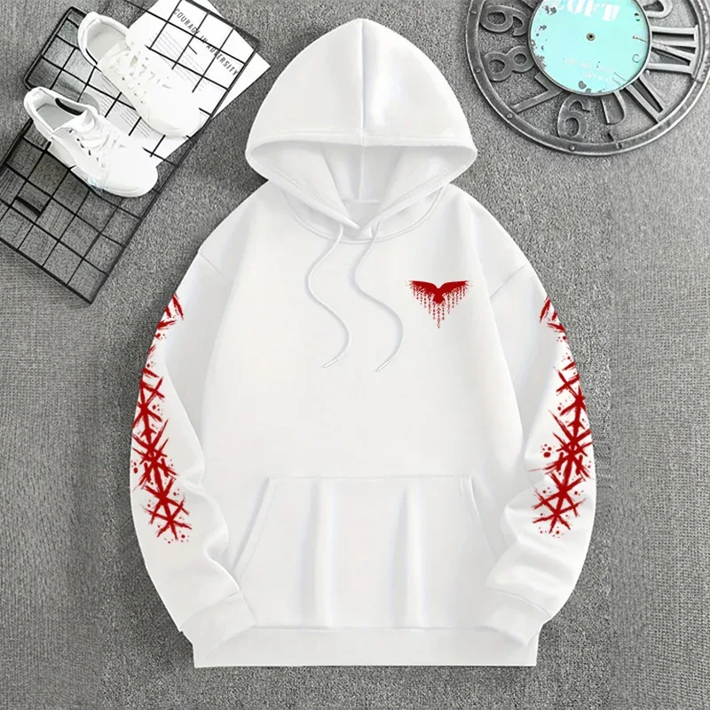 Winter and Autumn Edition Viking Nordic Runes Printed Men's Large-Sized Hooded Sweatshirt for Street Casual Wear