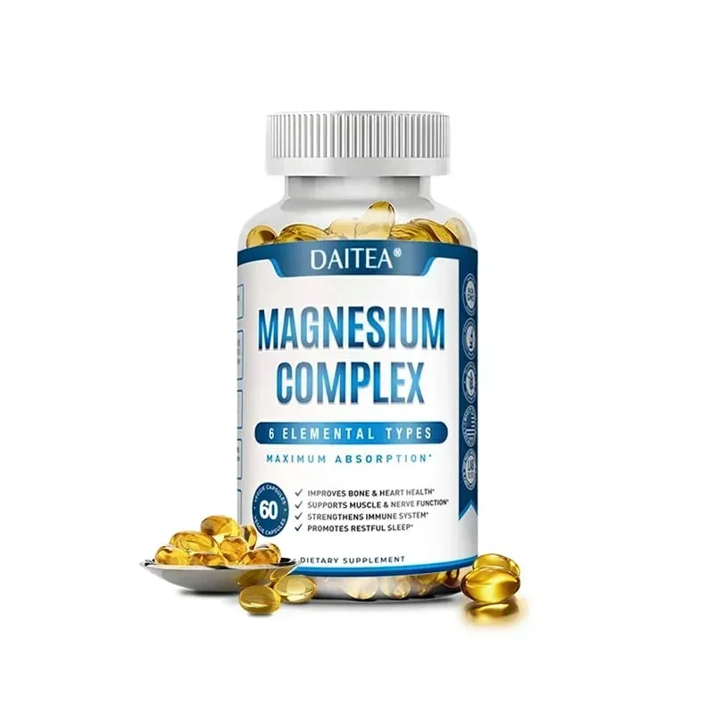 Magnesium Complex Capsule Supplement Supports Nervous System Muscle Cardiovascular and Bone Health Helps Sleep Boosts Energy — image 9