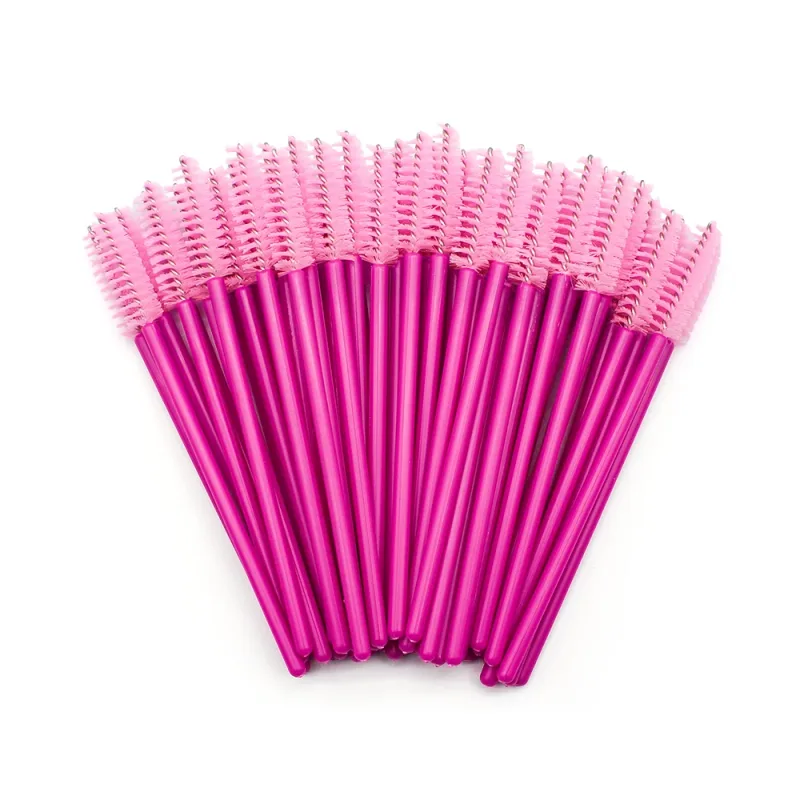 50 τμχ Βούρτσες Βλεφαρίδων μιας χρήσης Extension Rose Red Brush Brush Mascara Wand Eye Lashes Σετ καλλυντικών εργαλείων μακιγιάζ Beauty — image 8