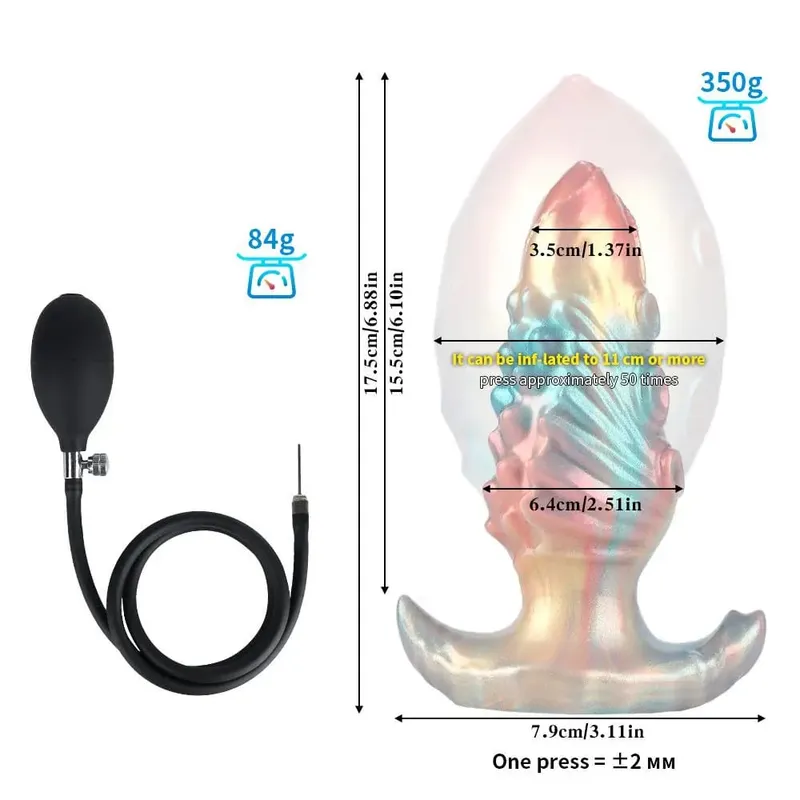 Φουσκωτό πλοκάμι Monster Dildo Fantasy πρωκτικό βύσμα με ρυθμιζόμενο πάχος βάση καμπύλης Χοντρά φουσκωτά παιχνίδια σεξ για γυναίκες άνδρες — image 8