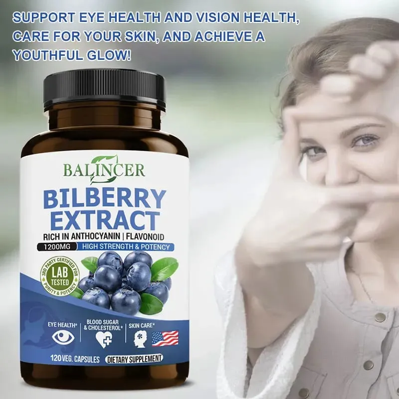 Bilberry Extract Supplements - Rich in Antioxidants Promote Vision Health and Protect Eyes Promote Brain Health — image 3