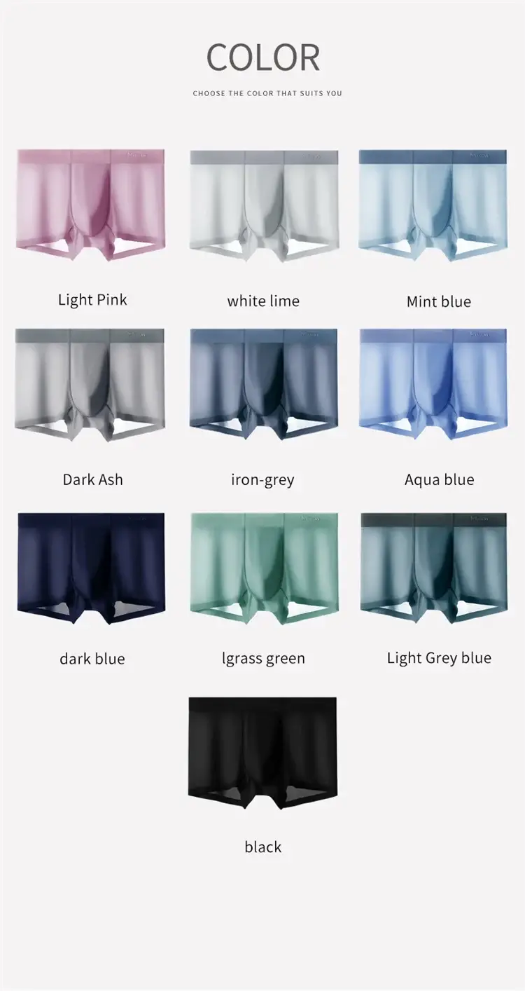 MiiOW 6Pcs Silky Ice Silk Men's Boxershorts Graphene Antibacterial Crotch Mens Underpants Breathable Man Underwear Panties Boxer — image 17