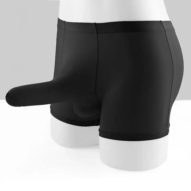 Sexy Elephant Nose Boxers Men's Transparent Bulge Penis Pouch Gay Underwear Men Ultra-thin Ice Silk Panties Fetish Boxershorts — image 13