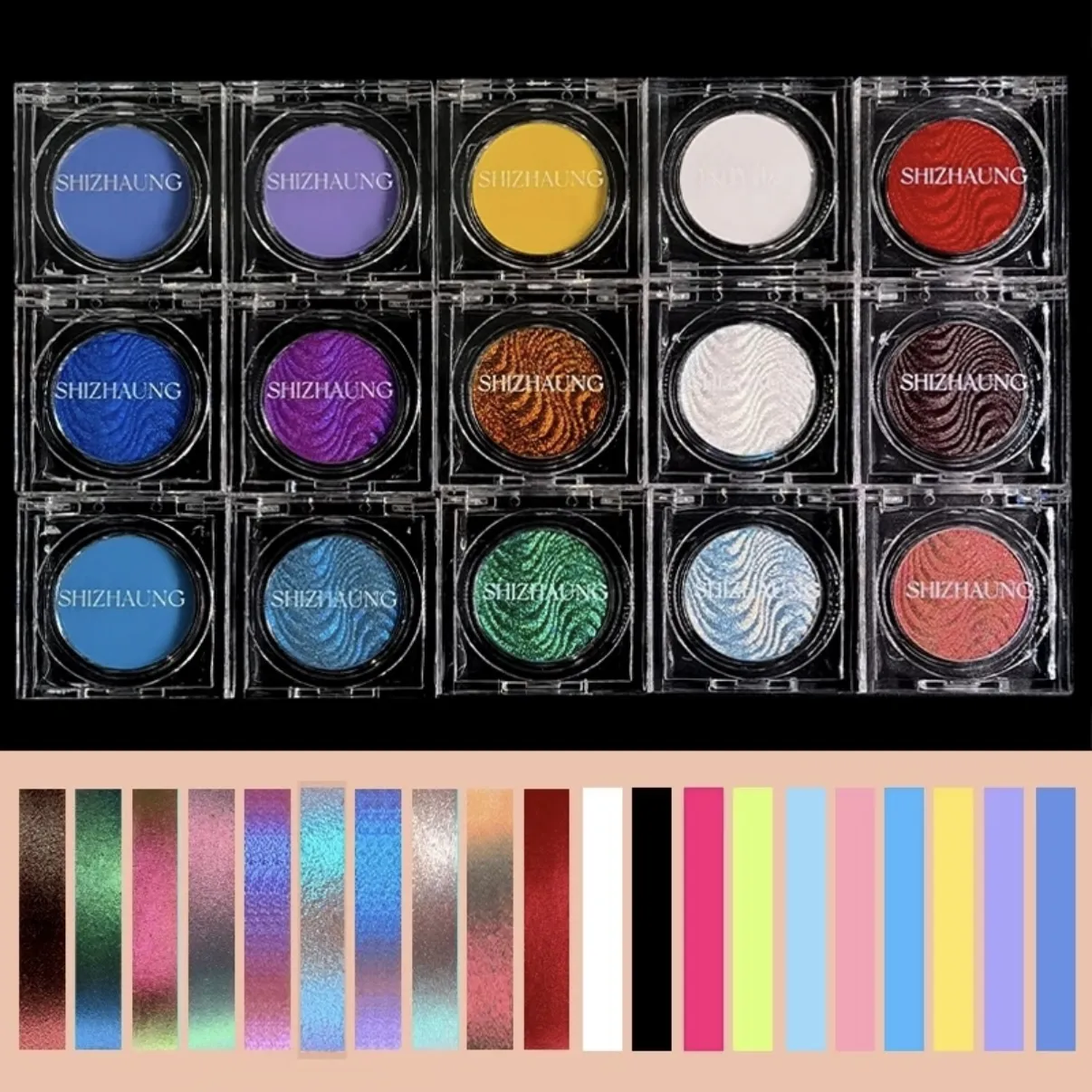 Chameleon Eyeshadow Powder Μονόχρωμη Matte Shimmer Metallic Glitter Gothic High Gloss High Colors Fine Flash που διαρκεί Μακιγιάζ ματιών — image 4
