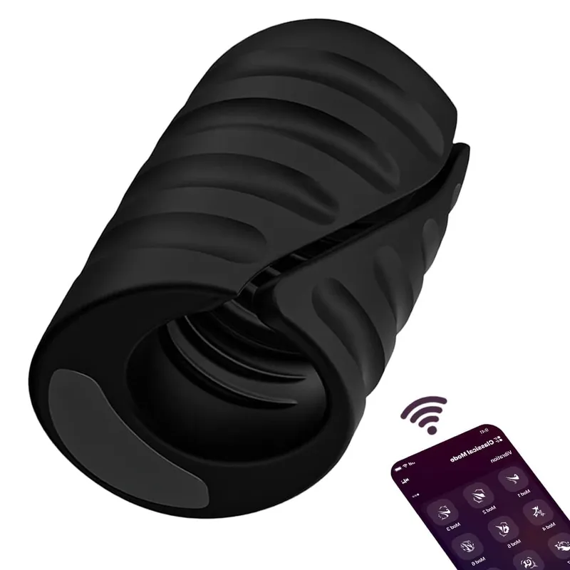 APP Control Penis Training Vibrator Αρσενικό Masturbator Vibrating Strokers Glans Trainer Stimulator Σεξουαλικά παιχνίδια για άνδρες Προϊόντα για ενήλικες