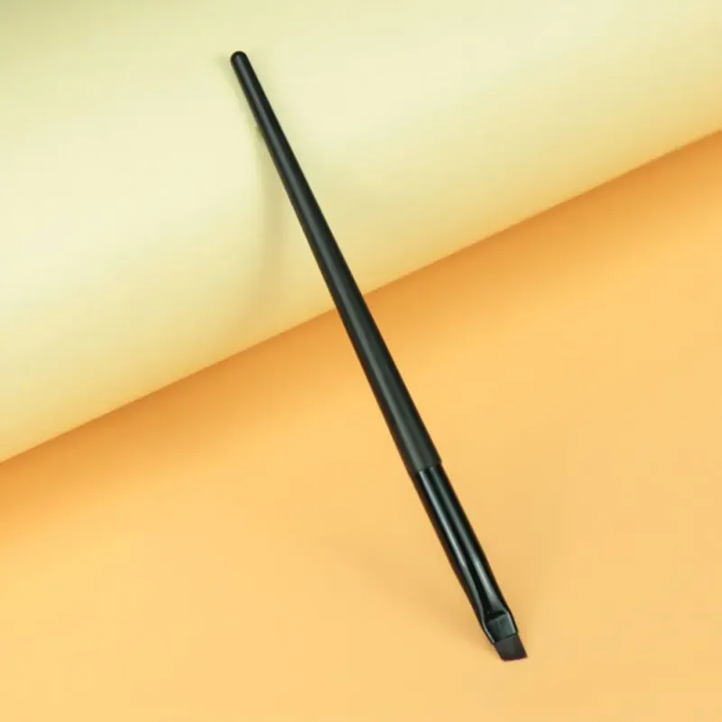 Up ferramenta oblíqua escova de cosméticos beleza lâmina pincéis de maquiagem forro escova de sobrancelha angular fino pincéis de delineador plana escova de sobrancelha — image 8
