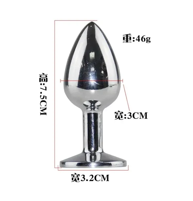 Sex Sm Props Metal Anal Plug Solid Color Fox Tail Anal Plug Backyard Development Training Plug Anal Toys Expand The Anus
