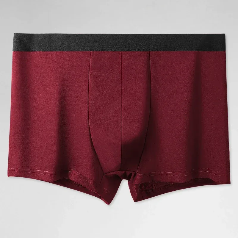 3PCS Pure Cotton Men's Underwear, Men's Boxer Briefs, Youth Pure Color Mid-Waist Boxer Briefs, Breathable Cotton Factory — image 17