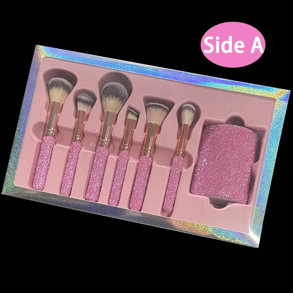 Σετ βούρτσας Glitz and Glam 22 τμχ Δέσμη RhINESTONE Glam Brush Set Bling Makeup Brushes Diamond Μακιγιάζ Πινέλο αποθήκευσης Κάδος με κουτί — image 4