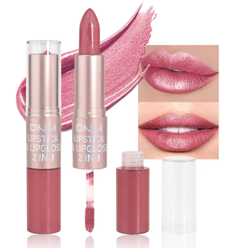 DNM Double Headed Mate Lipstick and Lip Gloss Μακιγιάζ μακράς διαρκείας 2 σε 1 Stick Moisturizing Lipgloss Tint Cosmetics Lip Stain — image 9