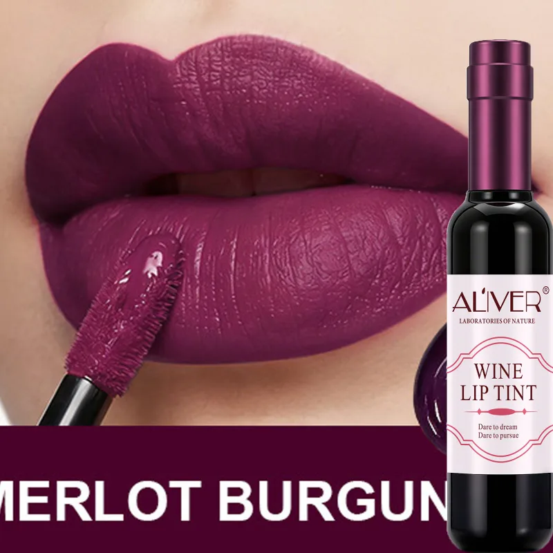 1 τεμ. Ματ Lip Gloss Σχήμα Μπουκαλιού Κόκκινου Κρασιού Σέξι Αντικολλητικό Κύπελλο Βελούδινο Ματ Γυμνό Υγρό Κραγιόν Γυναικείο Μακιγιάζ Lip Gloss — image 8
