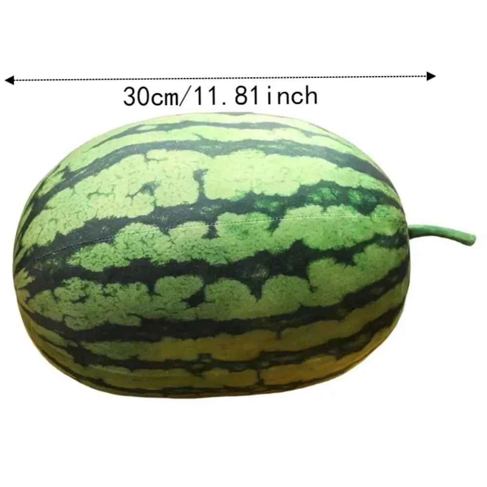 Soft Cotton Watermelon Plush Toy Round Oval Shape 3D Simulation Watermelon Stuffed Pillow Lifelike Funny Design — image 6
