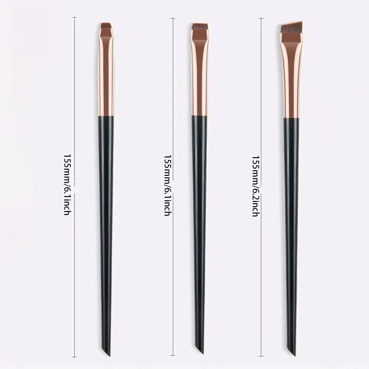 3 pçs conjunto de escova de maquiagem lâmina delineador escova fina cabeça oblíqua sobrancelha escova contorno delineador ultra-fino sombra de olho escova maquiagem b — image 4