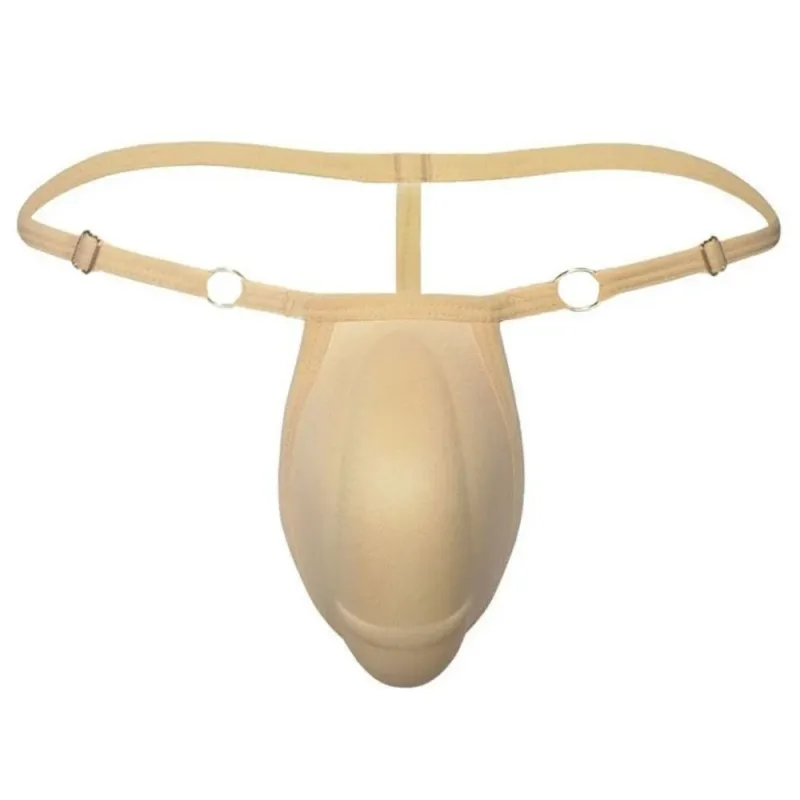 T-back Push Up Sponge Cup Pad Thongs Adjustable 3D Front Padded Briefs Seamless Low-waist Men Shapewear Men Panties Accessories — image 10