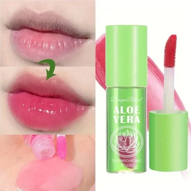 Aloe Vera Ενυδατικό κραγιόν Φυσικό Χρώμα Διαρκούς Θερμοκρασίας που αλλάζει Χρώμα Βάλσαμο χειλιών Ανθεκτικό στο ξεθώριασμα Θρεπτικό Μακιγιάζ Περιποίησης χειλιών — image 12