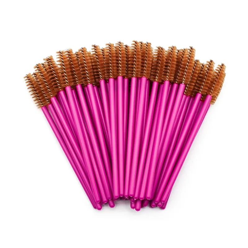 50 τμχ Βούρτσες Βλεφαρίδων μιας χρήσης Extension Rose Red Brush Brush Mascara Wand Eye Lashes Σετ καλλυντικών εργαλείων μακιγιάζ Beauty — image 17