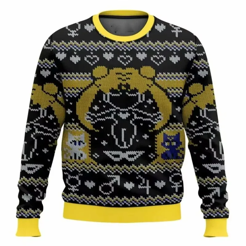 Sailor moon natal feio camisola anime 3d moletom topos outono e inverno cosplay papai noel pulôver dos diseños animados suétere — image 13