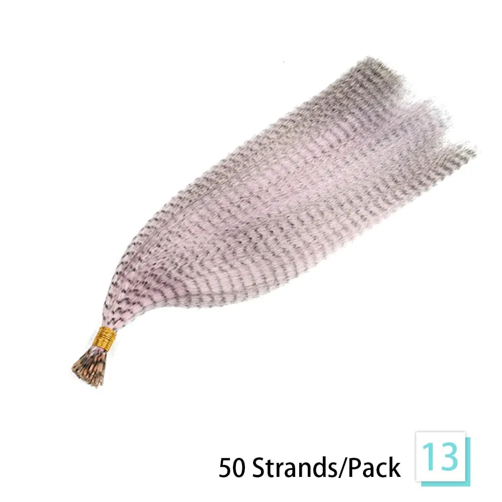 תוספות שיער נוצות סינתטיות 16 אינץ' 50 גדילים/חבילה תוספות שיער צבעוניות תוספות נוצות שיער צבעוניות לנשים — image 19