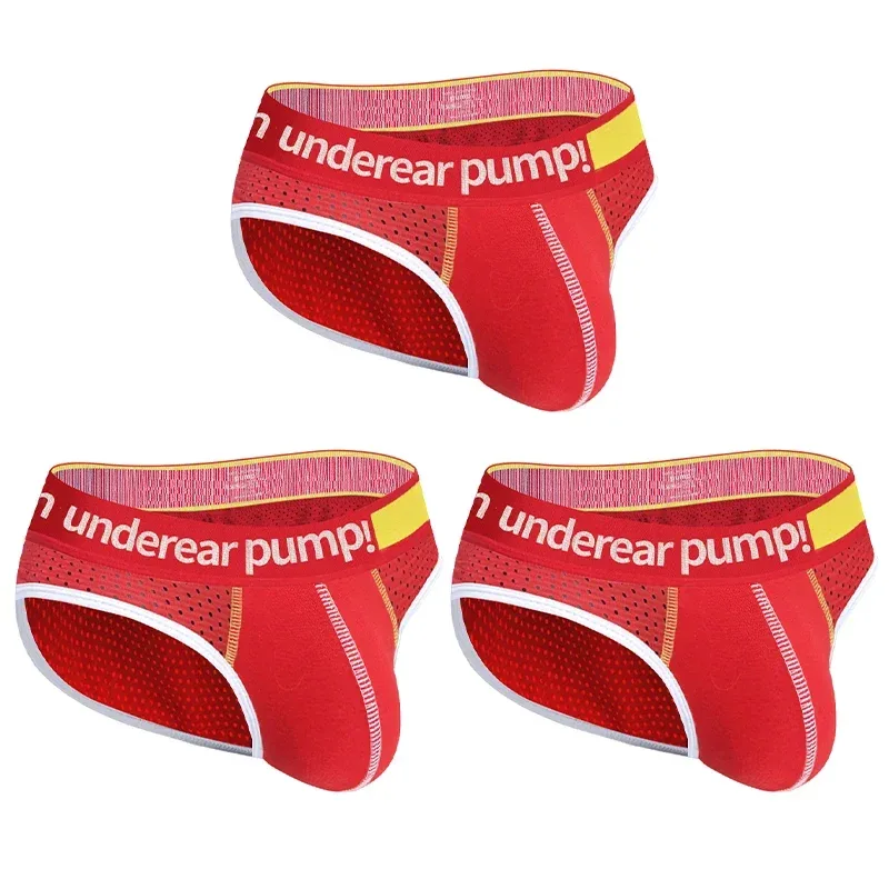 Men's Low Waist Slimming Mesh Briefs U Convex Pouch Elastic Waistband Breathable Colorful Jockstrap Underwear — image 40