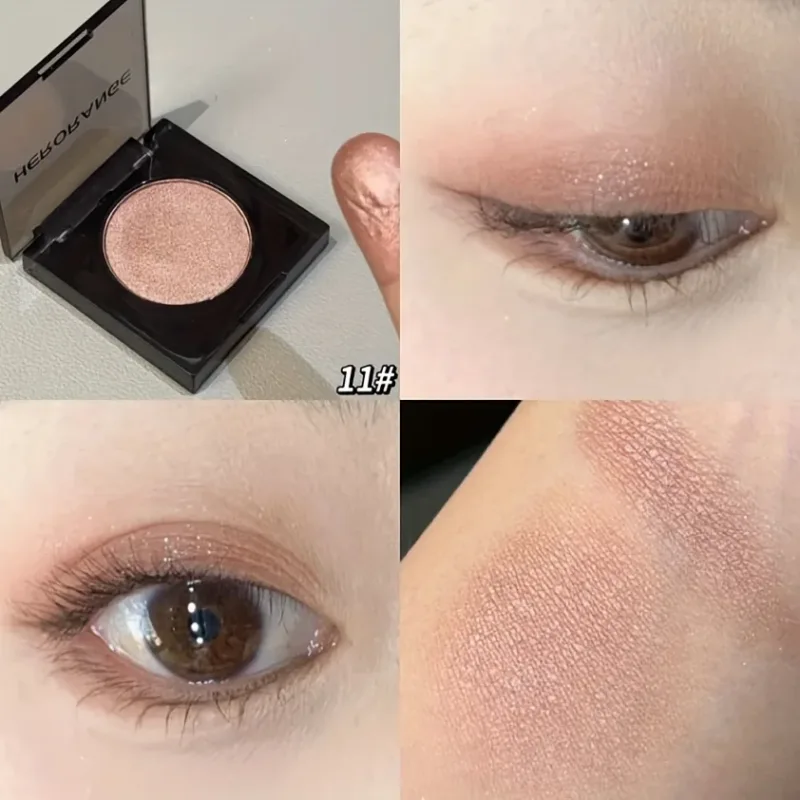 Herorange 16 Color Eyeshadow Palette Highlight Matte Shimmer Orange Brown Pink Champagne Waterproof Portable Festival Mak — image 15